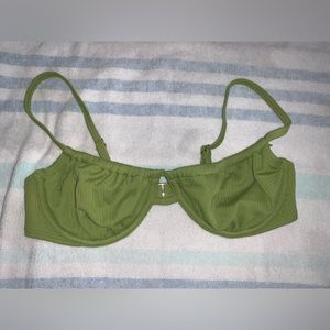 Green Target bikini top